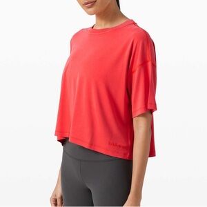 Lululemon Ease of It All Short Sleeve Carnation Red